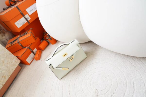 mmexport1720592609750 Hermes Bag Images Kelly Pochette 22CM Swift Leather 0S Vert Fizz Gold Hardware