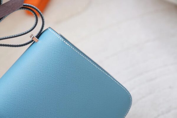mmexport1720592661395 Hermes Bag Price Epsom Leather Constance 19CM D2 New Blue Jean Silver Hardware