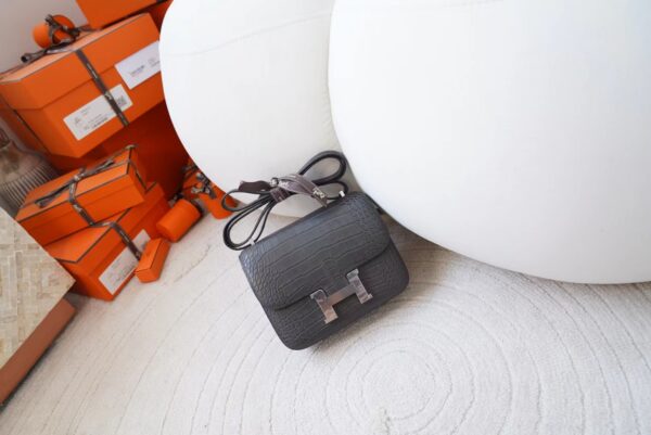 mmexport1720592695777 UAE Dubai Hermes Constance 19CM Matte Alligator Crocodile 88 Gris Graphite Silver Hardware