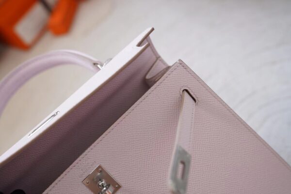 mmexport1720678757153 Hermes Bag Price Kelly Sellier 25CM Epsom Leather 09 Mauve Pale Silver Hardware