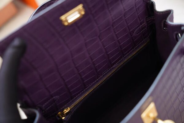 mmexport1720678793735 Korea Seoul Hermes Matte Alligator Crocodile Kelly 25CM 9G Amethyste Gold Hardware