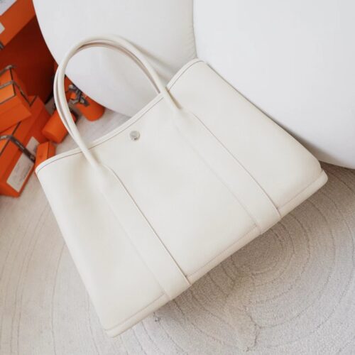UAE Dubai Hermes Garden Party 36CM Epsom Leather 10 Craie Silver HArdware