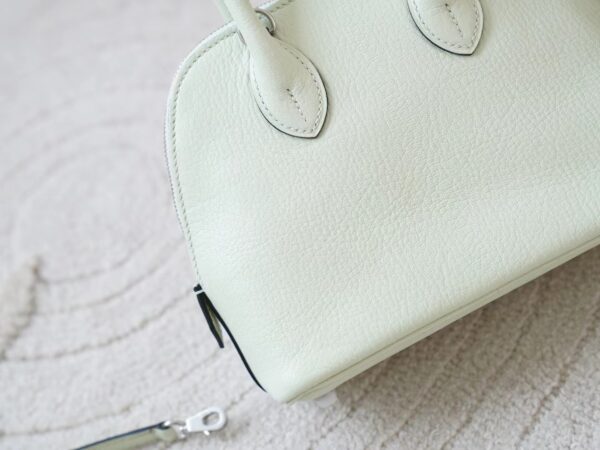 mmexport1720777137958 Australia Sydney Hermes Mini Bolide 18CM Chevre Leather 0S Vert Fizz Silver Hardware