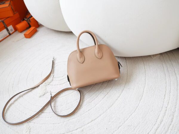 mmexport1720777229450-1 Hermes Bag Images 0M Chai Evercolor Leather Mini Bolide 18CM Silver Hardware