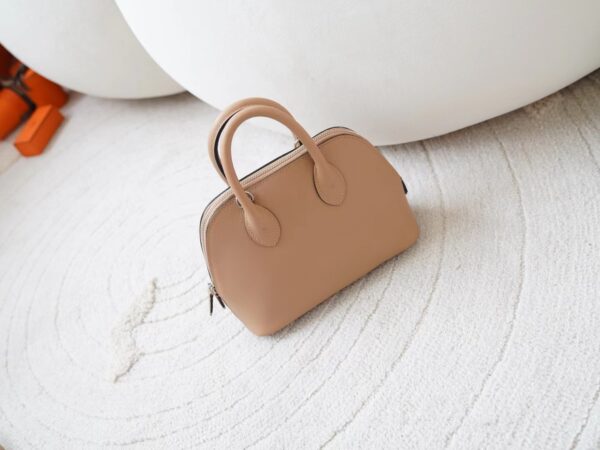 mmexport1720777231383 Hermes Bag Images 0M Chai Evercolor Leather Mini Bolide 18CM Silver Hardware