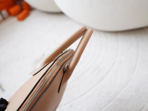 mmexport1720777250765 Hermes Bag Images 0M Chai Evercolor Leather Mini Bolide 18CM Silver Hardware