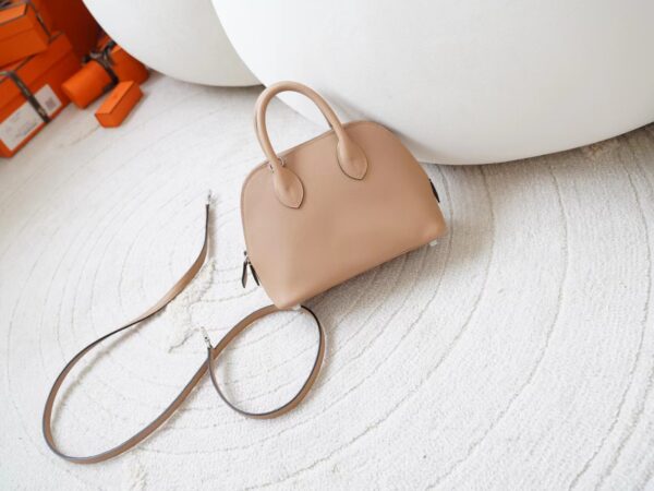 mmexport1720777256830-1 Hermes Bag Images 0M Chai Evercolor Leather Mini Bolide 18CM Silver Hardware