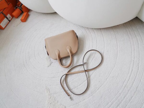 mmexport1720777259074 Hermes Bag Images 0M Chai Evercolor Leather Mini Bolide 18CM Silver Hardware