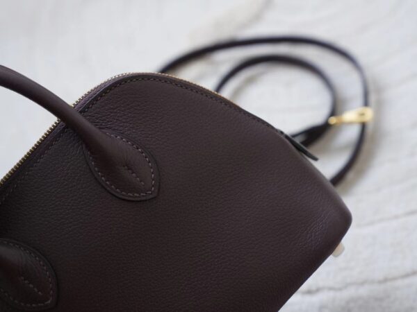 mmexport1720777289276 Hermes Mini Bolide 18CM Evercolor Leather 0G Rouge Sellier / X9 Mauve Sylvestre