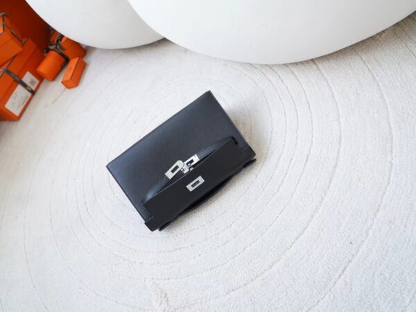 mmexport1721029394897 Russia Moscow Hermes Kelly Pochette 22CM Epsom CK89 Noir Silver Hardware