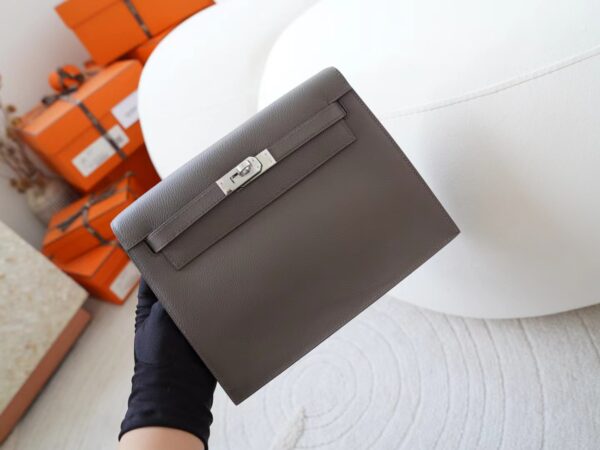 mmexport1721111162621 Hermes Bag Images Kelly Danse 22CM Evercolor Leather 8F Etain Silver Hardware