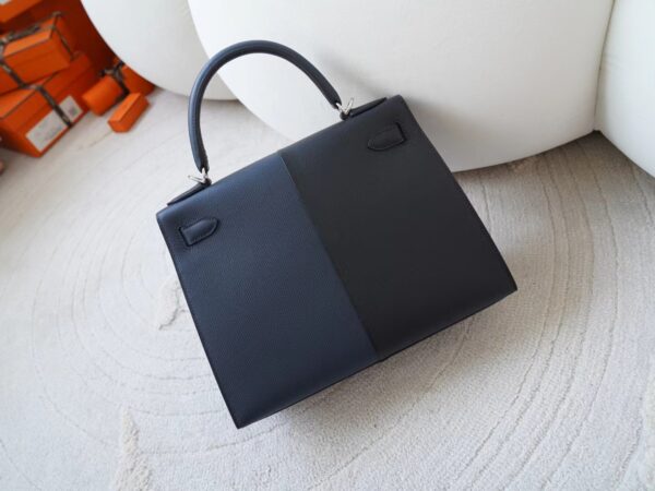 mmexport1721111215198 Hermes Bag Images Kelly Sellier 28CM Tri-color Epsom Leather Silver Hardware