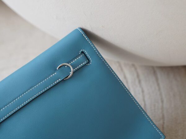 mmexport1721456109969 USA Washington Hermes Kelly Danse 22CM Swift Leather D2 New Blue Jean Silver Hardware