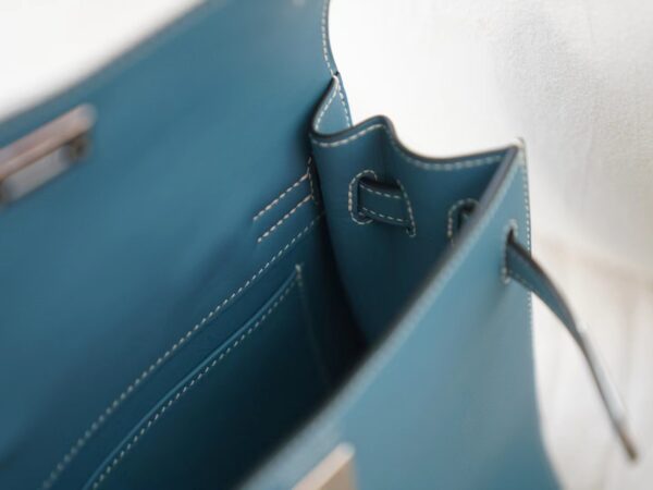 mmexport1721456115661 USA Washington Hermes Kelly Danse 22CM Swift Leather D2 New Blue Jean Silver Hardware