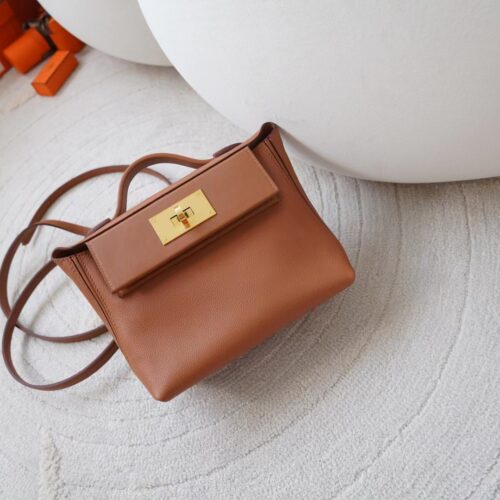 Hermes Kelly 2424 Mini 37 Gold Evercolor Original Color Stitches