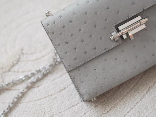 mmexport1721456193431 Korea Seoul Hermes KK Ostrich Verrou Mini 8U Blue Glacier Silver Hardware