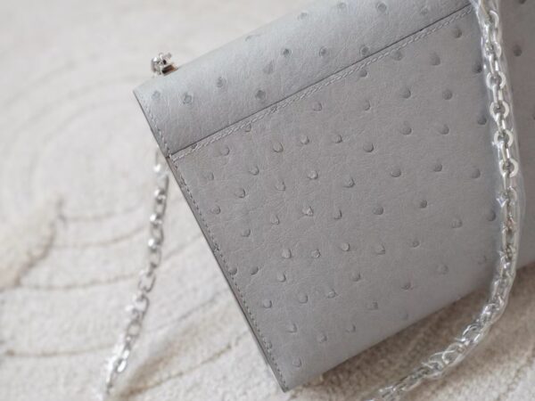 mmexport1721456195333 Korea Seoul Hermes KK Ostrich Verrou Mini 8U Blue Glacier Silver Hardware