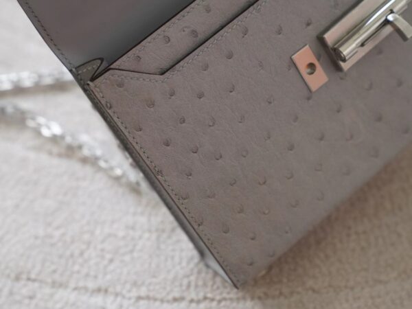 mmexport1721456204369 Korea Seoul Hermes KK Ostrich Verrou Mini 8U Blue Glacier Silver Hardware
