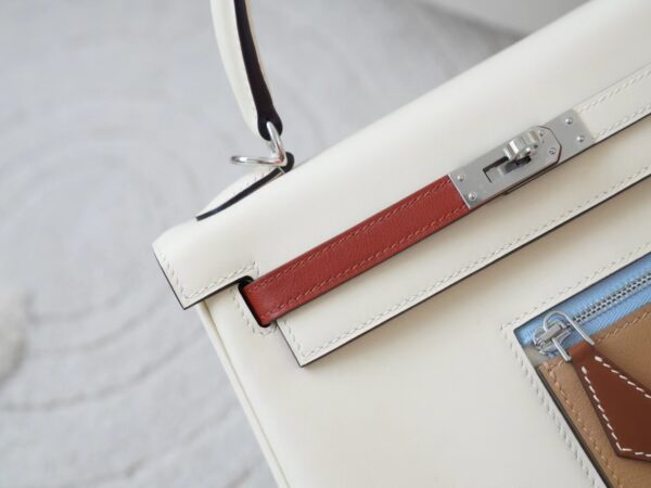 mmexport1721456229514 UAE Dubai Hermes Kelly 25CM Colormatic Swift Leather I2 Nata Silver Hardware