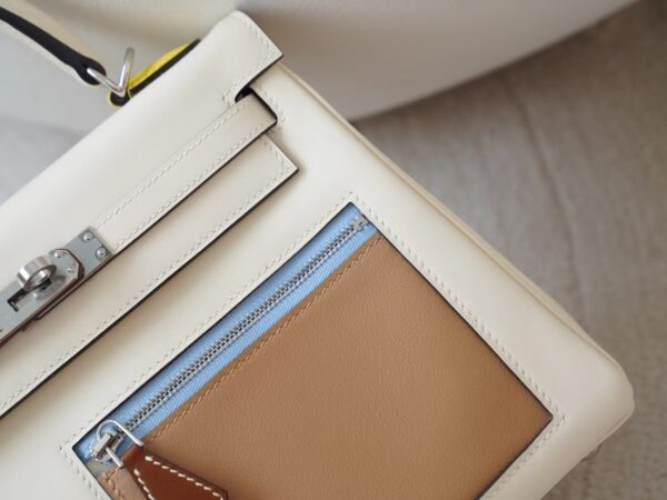 mmexport1721456231380 UAE Dubai Hermes Kelly 25CM Colormatic Swift Leather I2 Nata Silver Hardware