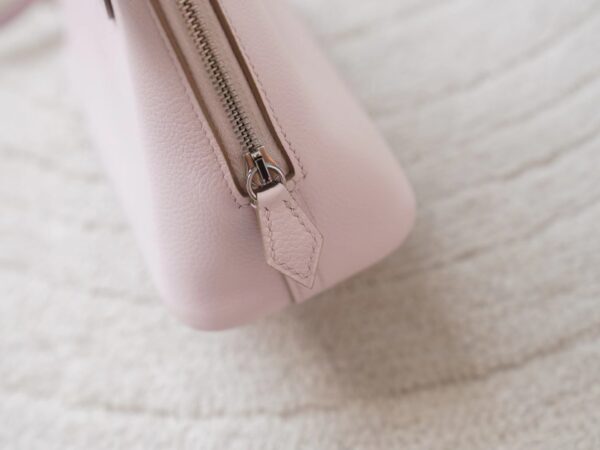 mmexport1721716479877 Hermes Bag Images Mini Bolide 18CM Evercolor Leather 09 Mauve Pale Silver Hardware