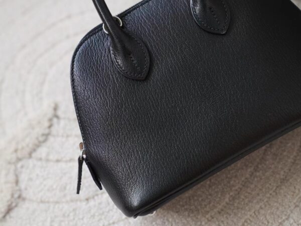 mmexport1721716529781 Hermes Bag Price Chevre Leather Mini Bolide 18CM 89 Noir Silver Hardware