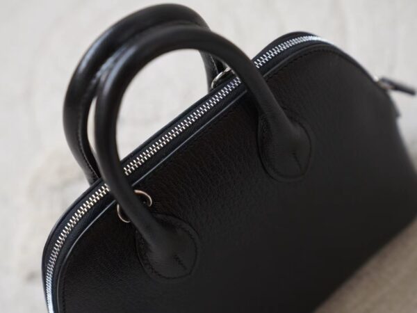 mmexport1721716535518 Hermes Bag Price Chevre Leather Mini Bolide 18CM 89 Noir Silver Hardware