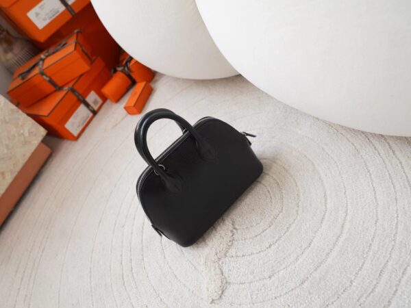 mmexport1721716541228 Hermes Bag Price Chevre Leather Mini Bolide 18CM 89 Noir Silver Hardware