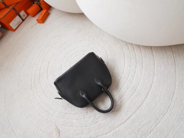 mmexport1721716543156 Hermes Bag Price Chevre Leather Mini Bolide 18CM 89 Noir Silver Hardware