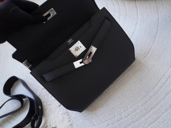 mmexport1721890686655 Kuwait Hermes Kelly Depeches 25CM Togo Leather 89 Noir Silver Hardware
