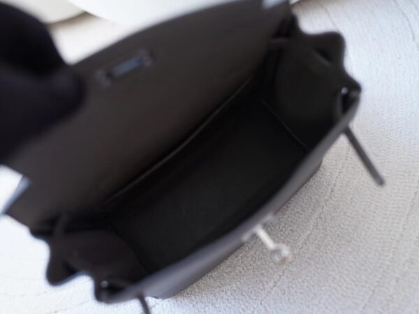 Hermes Bag Images Togo Leather Kelly Ado 22cm 89 Noir Silver Hardware