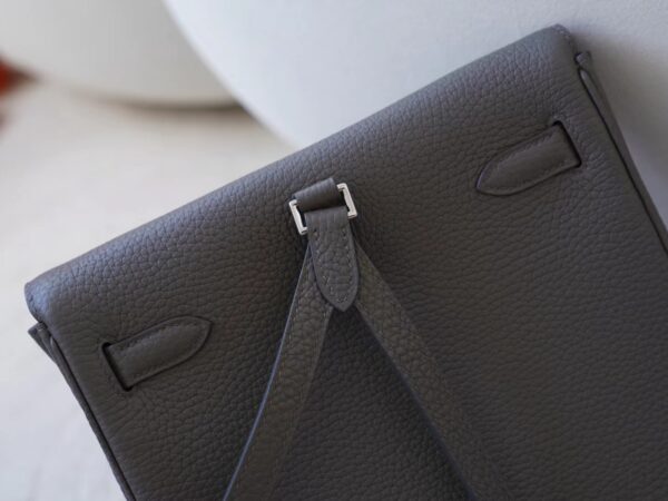 Hermes Bag Images Togo Leather Kelly Ado 22cm 89 Noir Silver Hardware