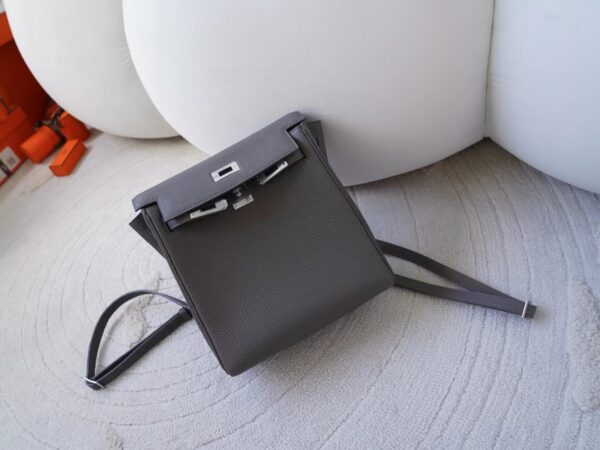Hermes Bag Images Togo Leather Kelly Ado 22cm 89 Noir Silver Hardware