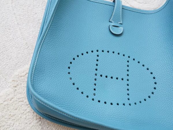 mmexport1721892000036 Hermes Bag Price Evelyne 29CM Clemence Leather 75 Blue Jean Silver Hardware