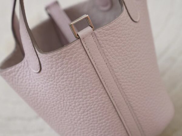mmexport1722329845686 Hermes Bag Price Clemence Leather 09 Mauve Pale Picotin Micro 14CM Silver Hardware