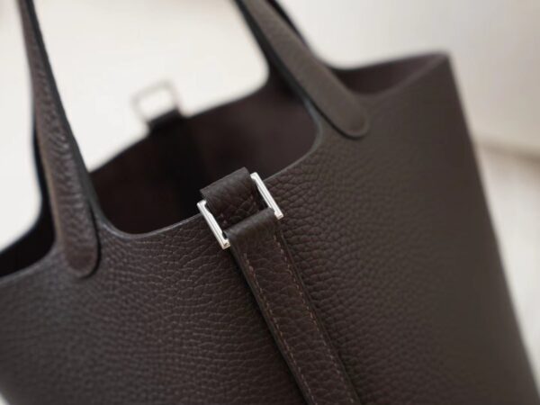 mmexport1722329882822 Canada Ottawa Hermes Picotin 18CM Clemence Leather 46 Ebene Silver Hardware