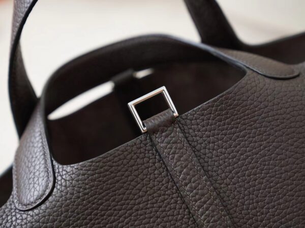 mmexport1722329886410 Canada Ottawa Hermes Picotin 18CM Clemence Leather 46 Ebene Silver Hardware