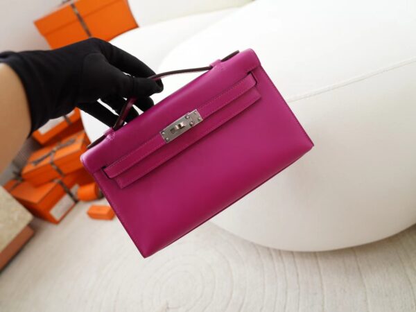 mmexport1722418145908 Hermes Bag Price Kelly Pochette 22CM Swift Leather L3 Rose Purple Silver Hardware