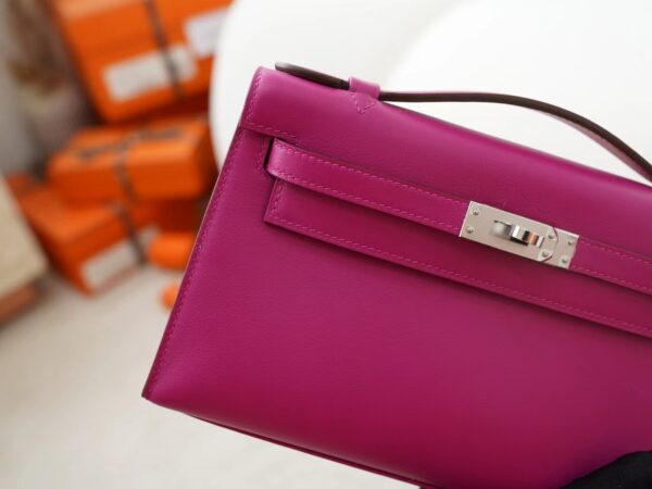 mmexport1722418147593 Hermes Bag Price Kelly Pochette 22CM Swift Leather L3 Rose Purple Silver Hardware