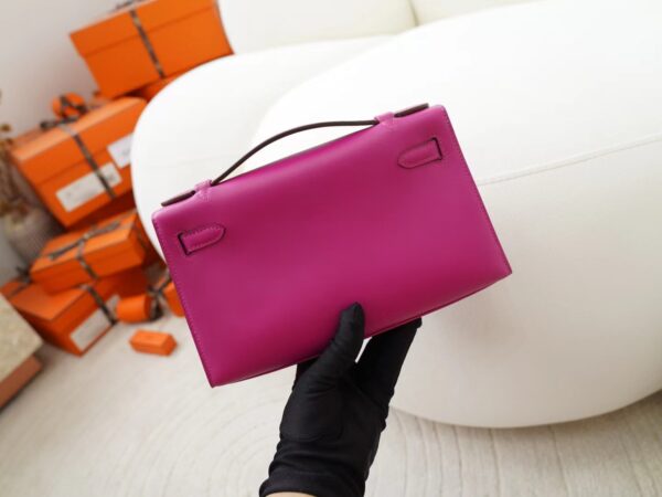 mmexport1722418158209 Hermes Bag Price Kelly Pochette 22CM Swift Leather L3 Rose Purple Silver Hardware