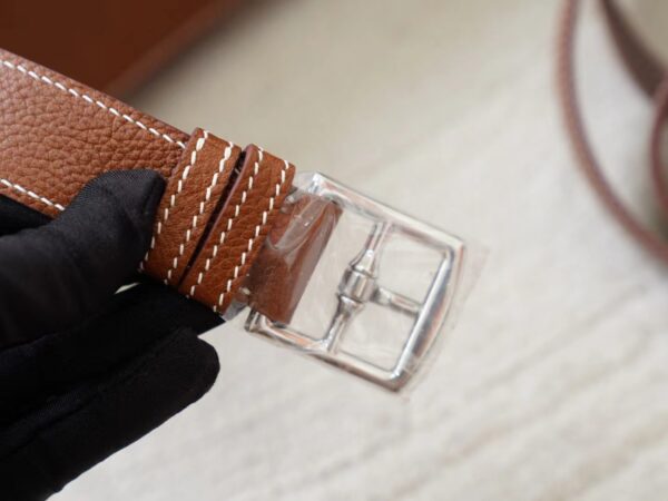 mmexport1722418281368 Full Handmade Hermes Kelly Messenger 25CM 37 Gold Barenia Leather Silver Hardware