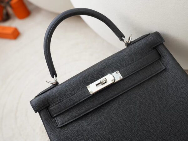 mmexport1722418334243 Saudi Arabia Riyadh Hermes Kelly 28CM Togo Leather 89 Noir Silver Hardware