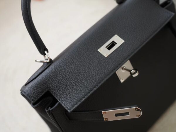 mmexport1722418341646 Saudi Arabia Riyadh Hermes Kelly 28CM Togo Leather 89 Noir Silver Hardware