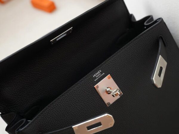 mmexport1722418343590 Saudi Arabia Riyadh Hermes Kelly 28CM Togo Leather 89 Noir Silver Hardware
