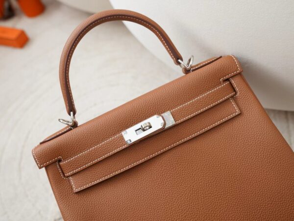 mmexport1722418361282 Hermes Bag Price 37 Gold Togo Leather Kelly 28CM Silver Hardware