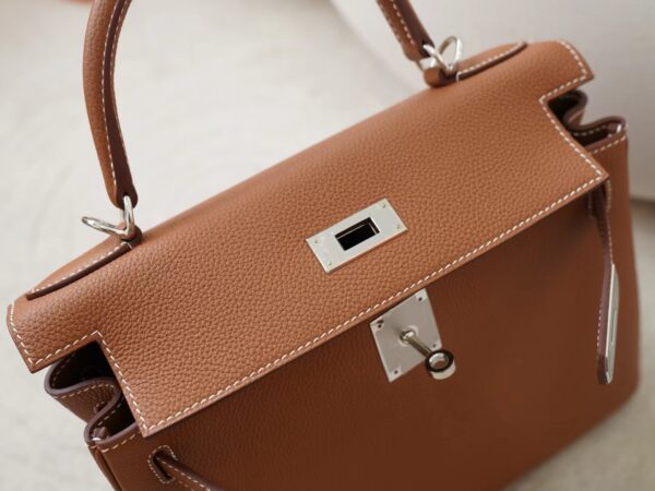 mmexport1722418399130 Hermes Bag Price 37 Gold Togo Leather Kelly 28CM Silver Hardware