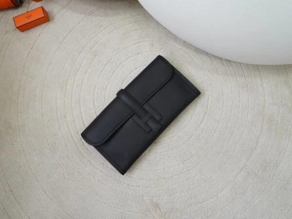 mmexport1722590315008 Hermes Jige Elan Clutch Bag Swift Leather 89 Noir