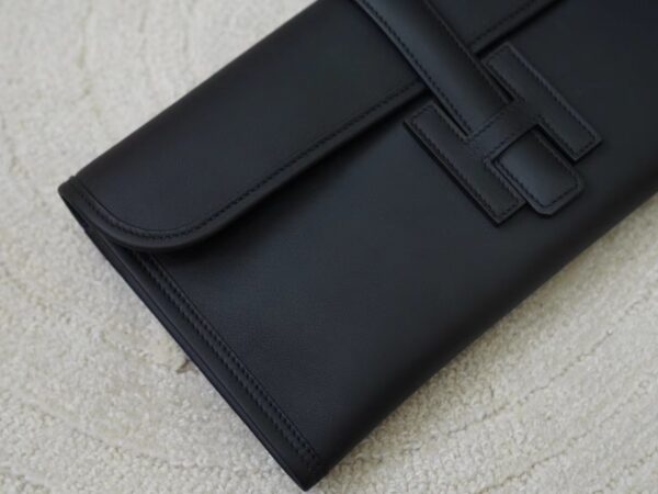 mmexport1722590320838 Hermes Jige Elan Clutch Bag Swift Leather 89 Noir