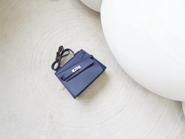 mmexport1722667186241 Hermes Kelly Desordre 20CM Epsom Leather 2Z Blue Nuit Silver Hardware