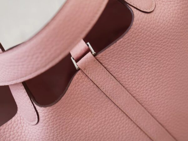mmexport1725518108126 DDMode Bag Hermes Picotin 18CM Clemence Leather 3Q Rose Sakura Silver Hardware